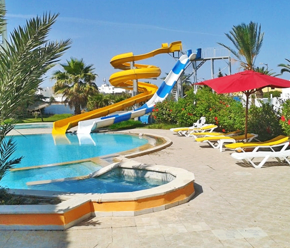 Freeoui African Queen Hammamet Un accès piscine , Toboggan